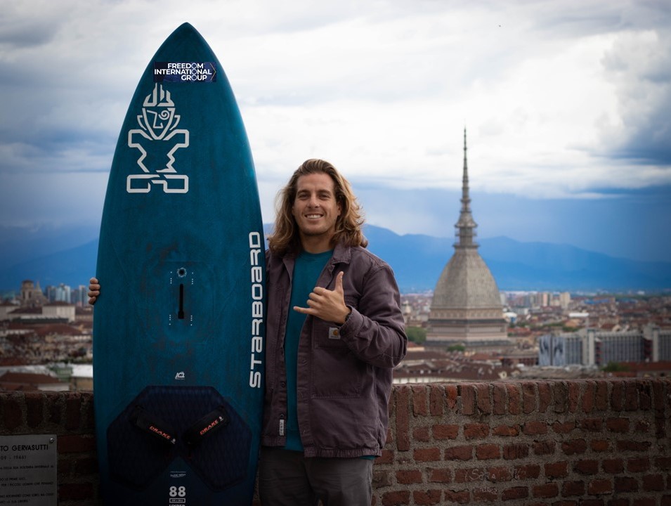 Federico with a surfboard