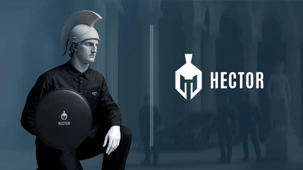 The man with a shield and Hector word