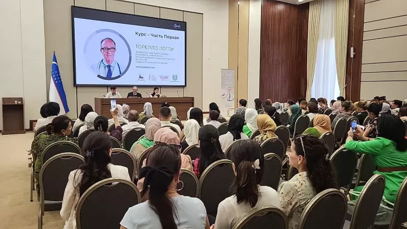 Torello Lotti at the qTest presentation in Uzbekistan