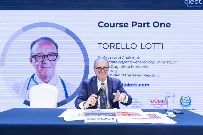 Torello Lotti at the qTest presentation in Vietnam is smiling with a microphone